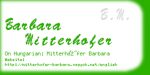 barbara mitterhofer business card